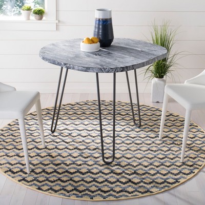 Coastal Charm Handwoven Black Cotton 6' Round Area Rug