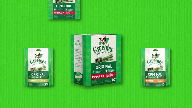 Greenies Large Adult Fresh Spearmint Flavor Dental Hard Chewy Dog Treats - 12oz/8ct, 2 of 10, play video