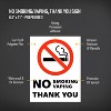 Avery No Smoking/Vaping Thank You Sign Label Stickers, Waterproof, UV Resistant, Preprinted, 11" x 8.5", 5 Stickers - 2 of 4