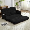 Muti-Functional Folding Loveseat Sofa Bed Floor Sofa Bed,Lazy Sofa with Pillows,6 Position Adjustable Backrest - 2 of 4