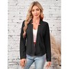 Women's Blazer Business Casual Open Front Notch Collar Suit Jacket Lightweight Collarless Work Office Outfits Dressy Blazer - 3 of 4