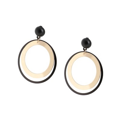 SOHI Women's Gold Block Drop Earrings