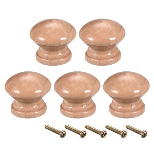 Unique Bargains Wood DIY Corrosion-Resistant Dressing Table Cabinet Knob 5 Pcs - 1 of 4