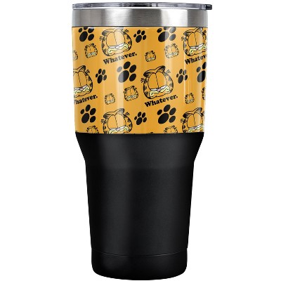 Garfield Whatever Pattern Steel Tumbler 30oz Coffee Travel Mug