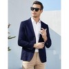 Clearlove Men's Linen Cotton Blend Two-Button Unstructured Blazer with Patch Pockets Relaxed Fit Sport Coat Business - 4 of 4