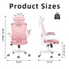 Lirago Mesh Office Chair w/Headrest - Adjustable Lumbar & Flip-Up Armrests, Pink - 4 of 4