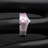 Majestic Heart Cz Promise Ring for Women Created Fire Opal Ginger Lyne Collection - 2 of 4
