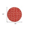 Red And Ivory Geometric Washable Indoor Outdoor Area Rug - 3 of 4
