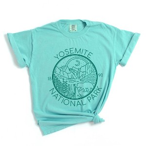 Simply Sage Market Women's Yosemite National Park Short Sleeve Garment Dyed Tee - 1 of 4