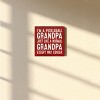 Slickblue Pickleball Grandpa Wood Sign – Funny 7x7 Rustic Wall Décor – Cooler Than Normal Grandpa, Color Options - 2 of 3