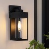 DAKAFUL Modern Outdoor Wall Light,Premium Metal&Glass Exterior Sconce, Weather Resistant E26 Light for Entryway/Patio(2-PACK) - 2 of 4