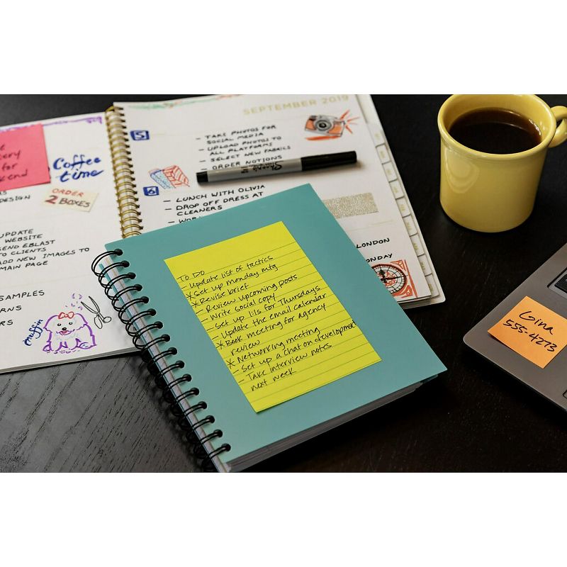 Post-it Original Pads in Jaipur Colors Lined 4 x 6 100-Sheet 3/Pack 6603AU, 5 of 7