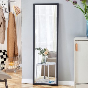 Full Body Mirror, Thickened Border Wooden Frame Full Length Mirror, Dressing Mirror, Decorative Mirror, Floor Standing Mirror For Living Room - 1 of 4
