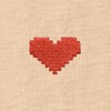 Dalix Pixel Heart Embroidered Lightweight Relaxed Jersey Tee Summer Cute Love Womens - 2 of 4