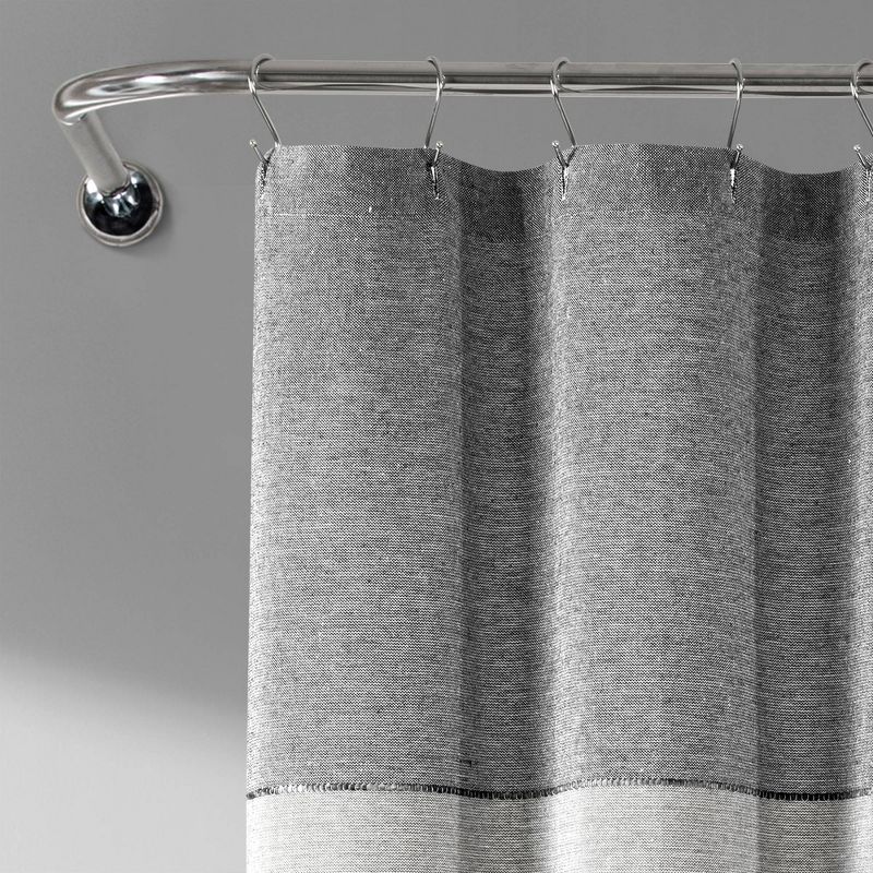 72"x72" Yarn Dyed Eco Friendly Recycled Cotton Shower Curtain - Lush Décor, 2 of 5