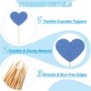 Unique Bargains Wedding Engagement Birthday Decoration Heart Shape Cupcake Toppers Picks 50 Pcs - 3 of 4