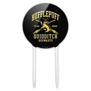 Harry Potter Hufflepuff Quidditch Arch Acrylic Cake Topper Party Decoration for Wedding Anniversary Birthday Graduation - 1 of 3