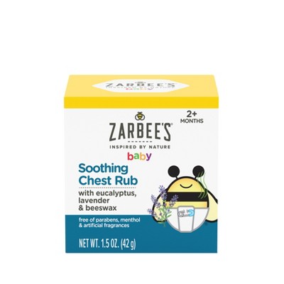 Image of Zarbee's Baby Soothing Chest Rub, Eucalyptus, Lavender & Beeswax - 1.5 oz