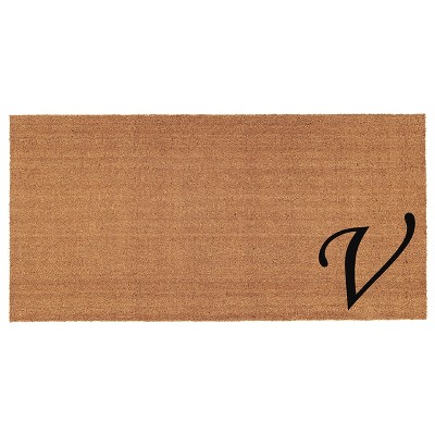 Calloway Mills 153623672V Urban Chic Monogram Doormat 3 ft. x 6 ft. (Letter V)
