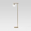 Brass Floor Lamp with Glass Shade - Threshold™: Modern Standing Light, ETL Listed, Metal Body - 2 of 4