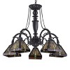 Chloe Lighting Innes Tiffany-Style 5 Light Mission Large Chandelier 27" Wide - 3 of 4
