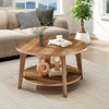 Lyngins Coffee Table,Modern Side Table with Wooded Desktop for Living Room,Offices - 2 of 4