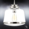 Urban Ambiance Luxury Luxe Industrial Pendant Light,  11"H x 11"W,  Polished Nickel Finish, UHP2534 - 3 of 4