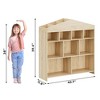 Toy Storage Organizer Kids Bookshelf with 9 Storage Cubbies Dollhouse Bookcase Toddlers Playhouse Bookshelf - 2 of 4