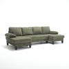 Homy Casa U-Shaped Sectional Sofa with Oversized Seating and Double Chaise, Soft Corduroy 4-Seat Living Room Couch - 2 of 4