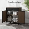 30 in. W x 19 in. D x 24 in. H Single Sink Freestanding Bath Vanity with Top in Black and Brown - 3 of 4