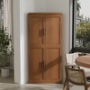 MAYEERTY Modern 4 Doors Utility Storage Cabinets Efficient Storage for Living Room Dining Room Bedroom Beige 2 Piece - 3 of 4