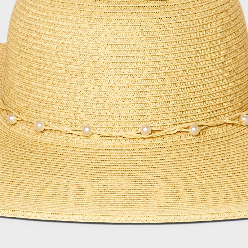 Straw Embellished Floppy Hat - A New Day™, 5 of 6