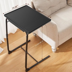 HUANUO Adjustable TV Tray Table (2 Pack) - Folding table for bed & sofa with 6 height settings and 3 tilt angles - 1 of 4