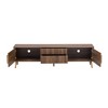 Homy Casa Mid Century Walnut TV Stand with Drawers and Cabinets for Living Room, Walnut - 4 of 4
