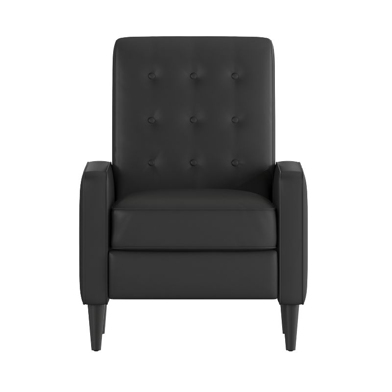 Merrick Lane Darcy Recliner Chair Mid-Century Modern Tufted Upholstery Ergonomic Push Back Living Room Recliner, 4 of 14