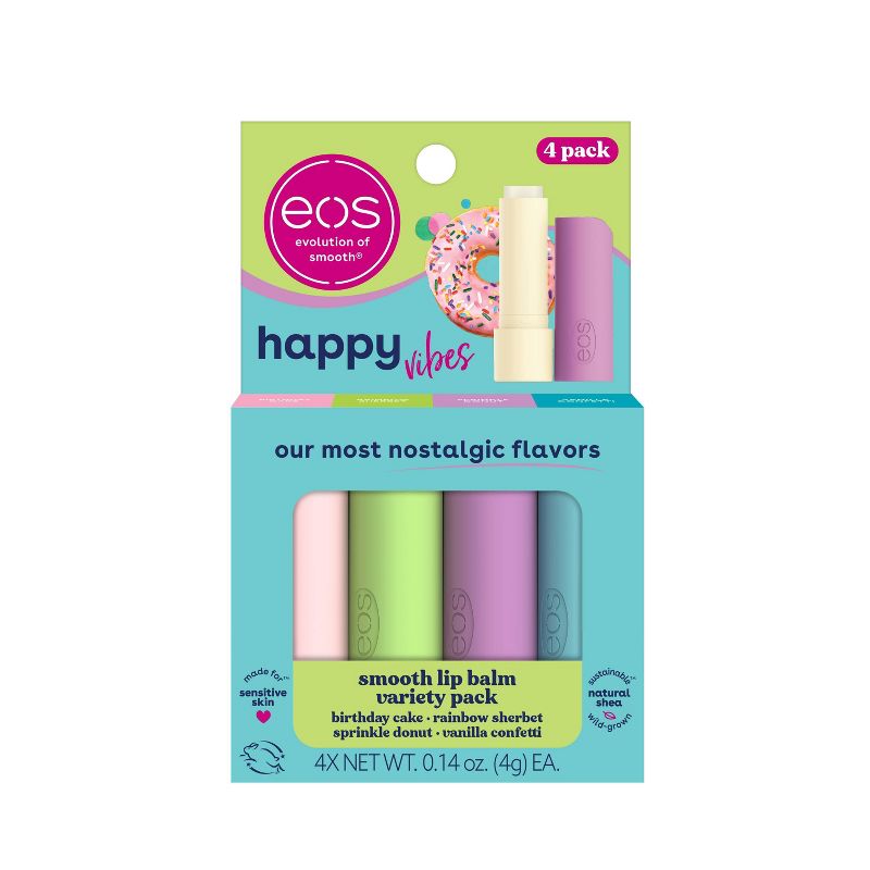 eos Lip Balm Stick Variety Pack - Happy Vibes - 4pk, 1 of 11