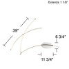 Pro Track Wilfax 3-Arm LED Ceiling Track Light Fixture Kit Adjustable Silver Chrome Finish Modern Kitchen Bathroom Living Room Dining Hallway 39" Wide - 4 of 4