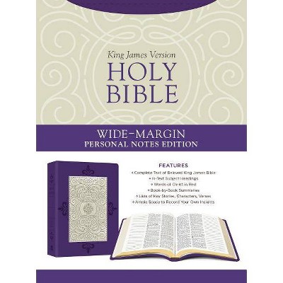 Holy Bible: Wide-Margin Personal Notes Edition [lavender Plume] - by  Compiled by Barbour Staff (Leather Bound)