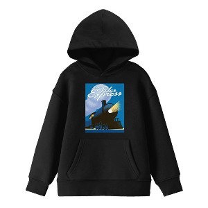 The Polar Express Vintage Poster Boy's Black Hoodie - 1 of 2
