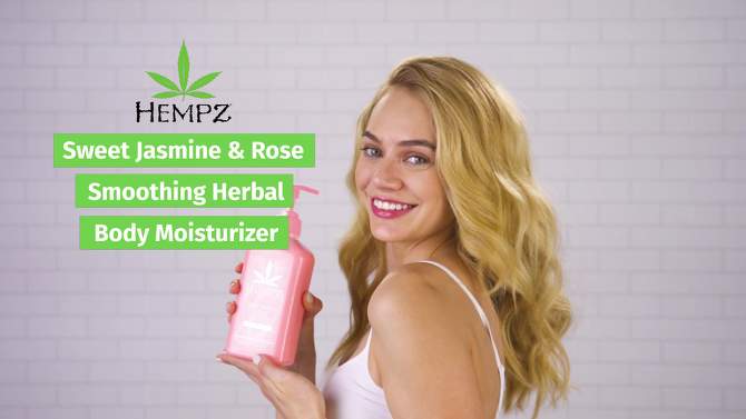 Hempz Collagen Infused Herbal Body Lotion - Sweet Jasmine and Rose, 2 of 6, play video