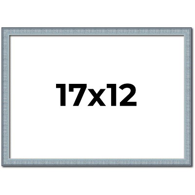 PosterPalooza | Textured Blue Picture Frame - UV Acrylic, Backing Board, Hanging Hardware Included