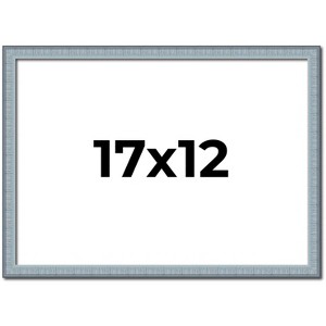 PosterPalooza | Textured Blue Picture Frame - UV Acrylic, Backing Board, Hanging Hardware Included - 1 of 4