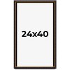 PosterPalooza | Modern Shadow Box 1" Depth Brown Picture Frame - UV Acrylic, Backing, Hanging Hardware - 2 of 4
