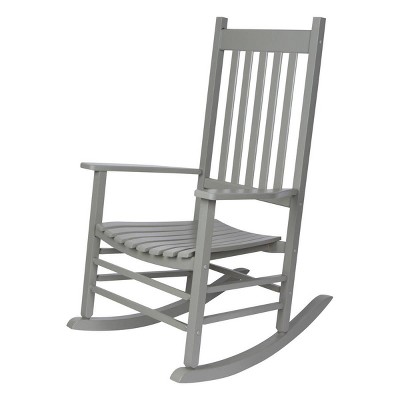 white and gray rocking chair