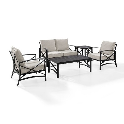 5pc Kaplan Outdoor Seating Set Oatmeal - Crosley