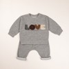 MyKids-USA Baby LOVE Graphic Hoodies Combo Pants Kids Valentine’s Day Sets - 2 of 3
