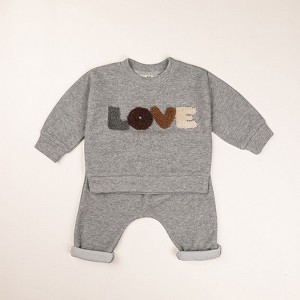 MyKids-USA Baby LOVE Graphic Hoodies Combo Pants Kids Valentine’s Day Sets - 1 of 3