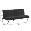 FONTOI Sofa Bed, Convertible Sofa Bed, Upholstered Couch with Legs and Adjustable Back for Compact living Room Dorm Office, Black, 68.1"*32.3"*32.9" - 2 of 4