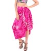 LA LEELA Women's Summer Beach Bikini Wraps Sarong Cover up Wrap Skirt Swimsuit Swimwear Cover Ups Bathing Suit for Women One Size Pink, Fish - 2 of 4