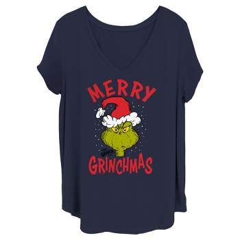 Juniors Womens Dr. Seuss Merry Grinchmas T-Shirt